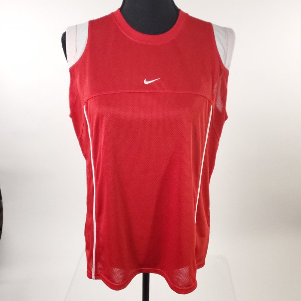 Vintage Nike Fit Dry Red Running Vest Large